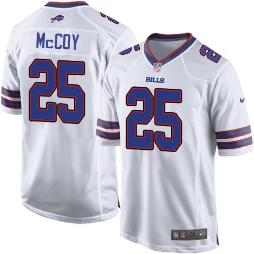 Men's Game LeSean McCoy Nike Jersey White Road - #25 NFL Buffalo Bills